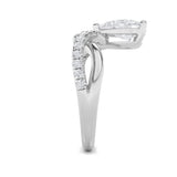 1.5CTW Pear Shaped Lab Grown Diamond (F/VS) Fashion Solitaire Engagement Ring in 14K Gold