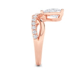 1.5CTW Pear Shaped Lab Grown Diamond (F/VS) Fashion Solitaire Engagement Ring in 14K Gold