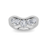 1CTW Round Shaped Lab Grown Diamond (F/VS) Fancy Contour Ring in 14K Gold