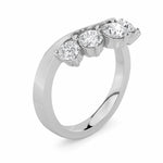 1CTW Round Shaped Lab Grown Diamond (F/VS) Fancy Contour Ring in 14K Gold