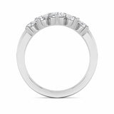 1CTW Round Shaped Lab Grown Diamond (F/VS) Fancy Contour Ring in 14K Gold