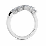 1CTW Round Shaped Lab Grown Diamond (F/VS) Fancy Contour Ring in 14K Gold