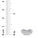 1CTW Round Shaped Lab Grown Diamond (F/VS) Fancy Contour Ring in 14K Gold