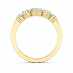 1CTW Round Shaped Lab Grown Diamond (F/VS) Fancy Contour Ring in 14K Gold
