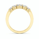 1CTW Round Shaped Lab Grown Diamond (F/VS) Fancy Contour Ring in 14K Gold