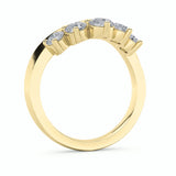 1CTW Round Shaped Lab Grown Diamond (F/VS) Fancy Contour Ring in 14K Gold