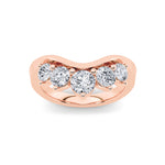 1CTW Round Shaped Lab Grown Diamond (F/VS) Fancy Contour Ring in 14K Gold