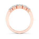 1CTW Round Shaped Lab Grown Diamond (F/VS) Fancy Contour Ring in 14K Gold