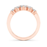 1CTW Round Shaped Lab Grown Diamond (F/VS) Fancy Contour Ring in 14K Gold