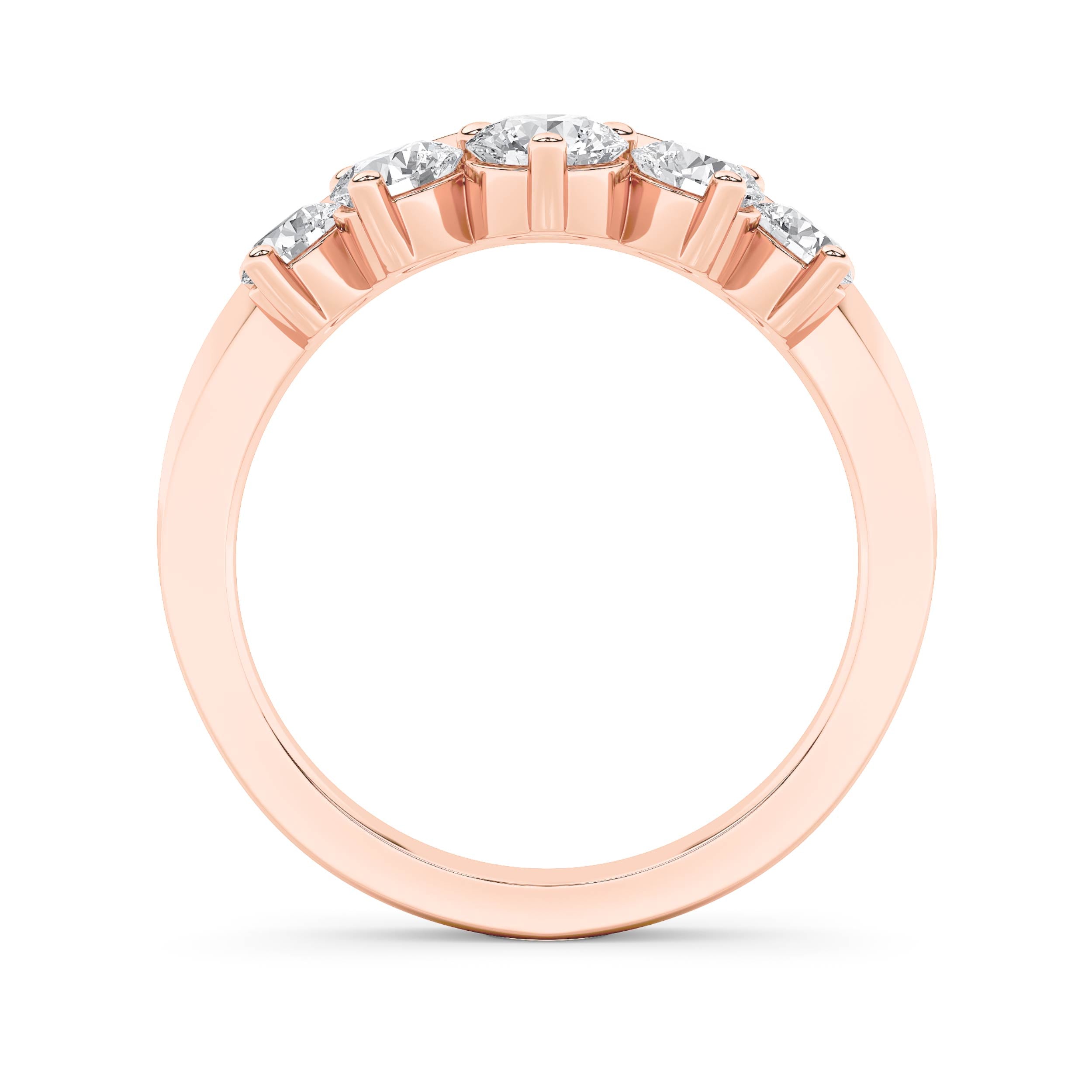1CTW Round Shaped Lab Grown Diamond (F/VS) Fancy Contour Ring in 14K Gold