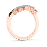 1CTW Round Shaped Lab Grown Diamond (F/VS) Fancy Contour Ring in 14K Gold