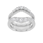 1CTW Round Shaped Lab Grown Diamond (F/VS) Insert Jacket Ring in 14K Gold