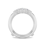 1CTW Round Shaped Lab Grown Diamond (F/VS) Insert Jacket Ring in 14K Gold