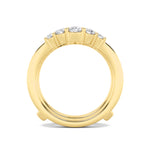 1CTW Round Shaped Lab Grown Diamond (F/VS) Insert Jacket Ring in 14K Gold