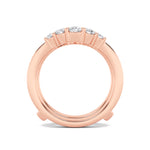 1CTW Round Shaped Lab Grown Diamond (F/VS) Insert Jacket Ring in 14K Gold