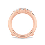 1CTW Round Shaped Lab Grown Diamond (F/VS) Insert Jacket Ring in 14K Gold