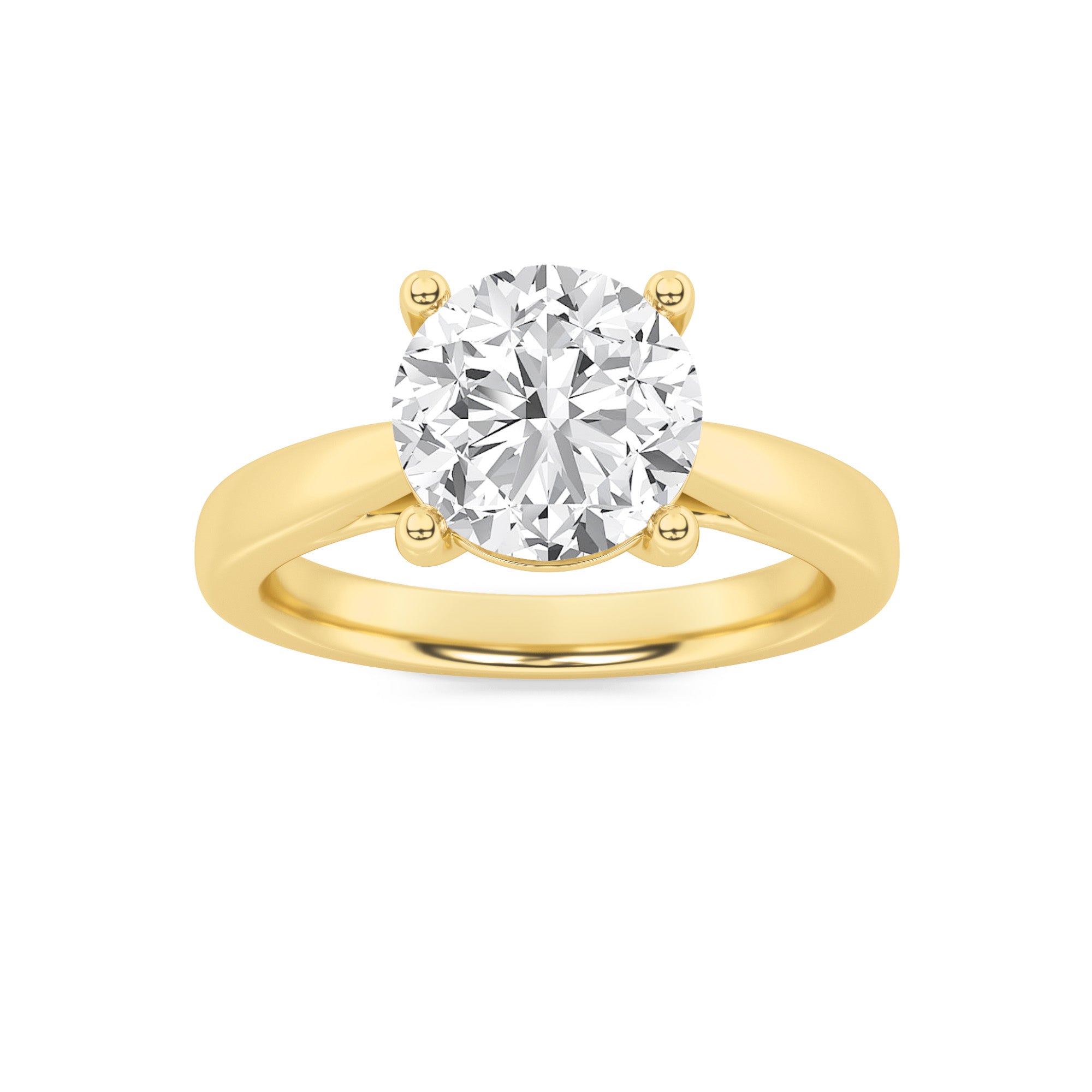 1CTW Round Shaped Lab Grown Diamond (F/VS) Insert Jacket Ring in 14K Gold