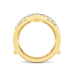 1CTW Round Shaped Lab Grown Diamond (F/VS) Insert Jacket Ring in 14K Gold