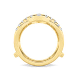 1CTW Round Shaped Lab Grown Diamond (G/VS) Insert Jacket Ring in 14K Gold