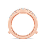 1CTW Round Shaped Lab Grown Diamond (F/VS) Insert Jacket Ring in 14K Gold