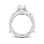 3CTW Round Shaped Lab Grown Diamond (F/VS) Insert Jacket Ring in 14K Gold