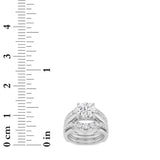 3CTW Round Shaped Lab Grown Diamond (F/VS) Insert Jacket Ring in 14K Gold