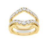 3CTW Round Shaped Lab Grown Diamond (F/VS) Insert Jacket Ring in 14K Gold