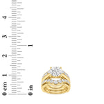 3CTW Round Shaped Lab Grown Diamond (F/VS) Insert Jacket Ring in 14K Gold