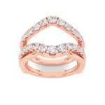 3CTW Round Shaped Lab Grown Diamond (F/VS) Insert Jacket Ring in 14K Gold