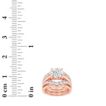 3CTW Round Shaped Lab Grown Diamond (F/VS) Insert Jacket Ring in 14K Gold