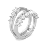 2CTW Round Shaped Lab Grown Diamond (F/VS) Insert Jacket Ring in 14K Gold