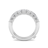 2CTW Round Shaped Lab Grown Diamond (F/VS) Insert Jacket Ring in 14K Gold