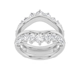 2CTW Round Shaped Lab Grown Diamond (G/VS) Insert Jacket Ring in 14K Gold