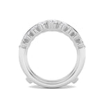 2CTW Round Shaped Lab Grown Diamond (G/VS) Insert Jacket Ring in 14K Gold
