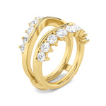 2CTW Round Shaped Lab Grown Diamond (F/VS) Insert Jacket Ring in 14K Gold