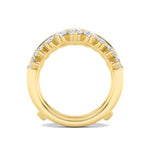 2CTW Round Shaped Lab Grown Diamond (F/VS) Insert Jacket Ring in 14K Gold