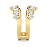 2CTW Round Shaped Lab Grown Diamond (F/VS) Insert Jacket Ring in 14K Gold