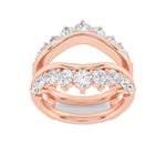 2CTW Round Shaped Lab Grown Diamond (F/VS) Insert Jacket Ring in 14K Gold
