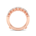 2CTW Round Shaped Lab Grown Diamond (F/VS) Insert Jacket Ring in 14K Gold
