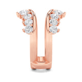 2CTW Round Shaped Lab Grown Diamond (F/VS) Insert Jacket Ring in 14K Gold