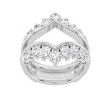 2CTW Round Shaped Lab Grown Diamond (F/VS) Insert Jacket Ring in 14K Gold