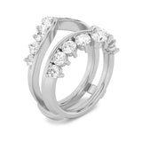 2CTW Round Shaped Lab Grown Diamond (F/VS) Insert Jacket Ring in 14K Gold