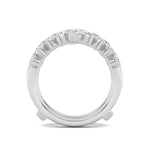 2CTW Round Shaped Lab Grown Diamond (F/VS) Insert Jacket Ring in 14K Gold