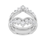 2CTW Round Shaped Lab Grown Diamond (G/VS) Insert Jacket Ring in 14K Gold