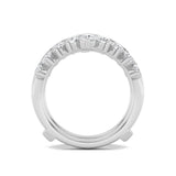 2CTW Round Shaped Lab Grown Diamond (G/VS) Insert Jacket Ring in 14K Gold