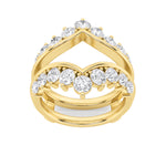 2CTW Round Shaped Lab Grown Diamond (F/VS) Insert Jacket Ring in 14K Gold
