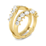 2CTW Round Shaped Lab Grown Diamond (F/VS) Insert Jacket Ring in 14K Gold