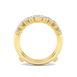 2CTW Round Shaped Lab Grown Diamond (F/VS) Insert Jacket Ring in 14K Gold