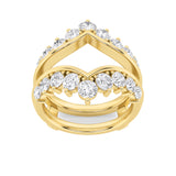 2CTW Round Shaped Lab Grown Diamond (G/VS) Insert Jacket Ring in 14K Gold