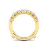 2CTW Round Shaped Lab Grown Diamond (G/VS) Insert Jacket Ring in 14K Gold
